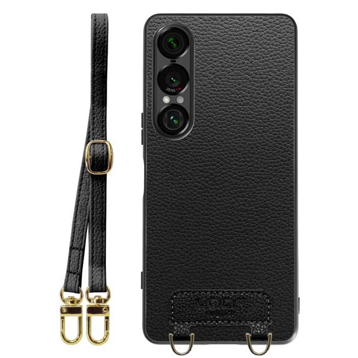 [ LOOF LUXURY-SHELL SHOULDER ] Xperia 1 VII SO-51F ショルダーストラップ付き シンプルでスマート 本革 シェル型ケース ショルダー ストラップ スマホショルダー [ Xperia 1 VII ]