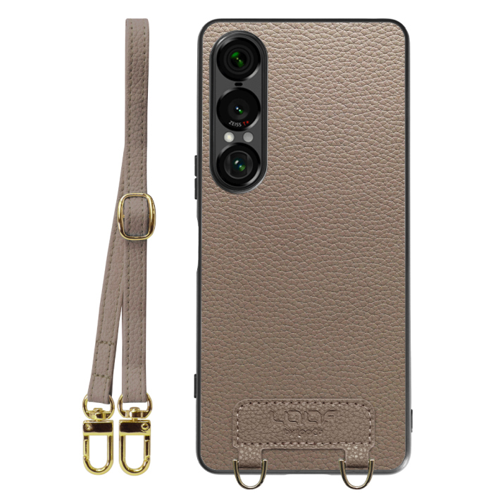 [ LOOF LUXURY-SHELL SHOULDER ] Xperia 1 VII SO-51F ショルダーストラップ付き シンプルでスマート 本革 シェル型ケース ショルダー ストラップ スマホショルダー [ Xperia 1 VII ]