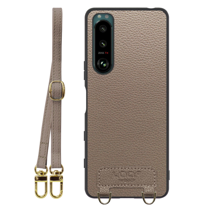 [ LOOF LUXURY-SHELL SHOULDER ] Xperia 5 III  Xperia5Ⅲ 5Ⅲ xperia5 ショルダーストラップ付き シンプルでスマート 本革 シェル型ケース ショルダー ストラップ スマホショルダー [ Xperia 5 III ]