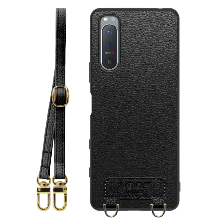 [ LOOF LUXURY-SHELL SHOULDER ] Xperia 5 II SO-52A / SOG02 / A002SO xperia5Ⅱ 5Ⅱ xperia5 ショルダーストラップ付き シンプルでスマート 本革 シェル型ケース ショルダー ストラップ スマホショルダー [ Xperia 5 II ]