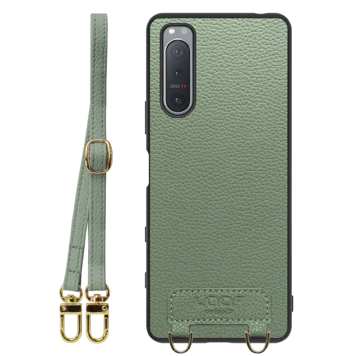 [ LOOF LUXURY-SHELL SHOULDER ] Xperia 5 II SO-52A / SOG02 / A002SO xperia5Ⅱ 5Ⅱ xperia5 ショルダーストラップ付き シンプルでスマート 本革 シェル型ケース ショルダー ストラップ スマホショルダー [ Xperia 5 II ]