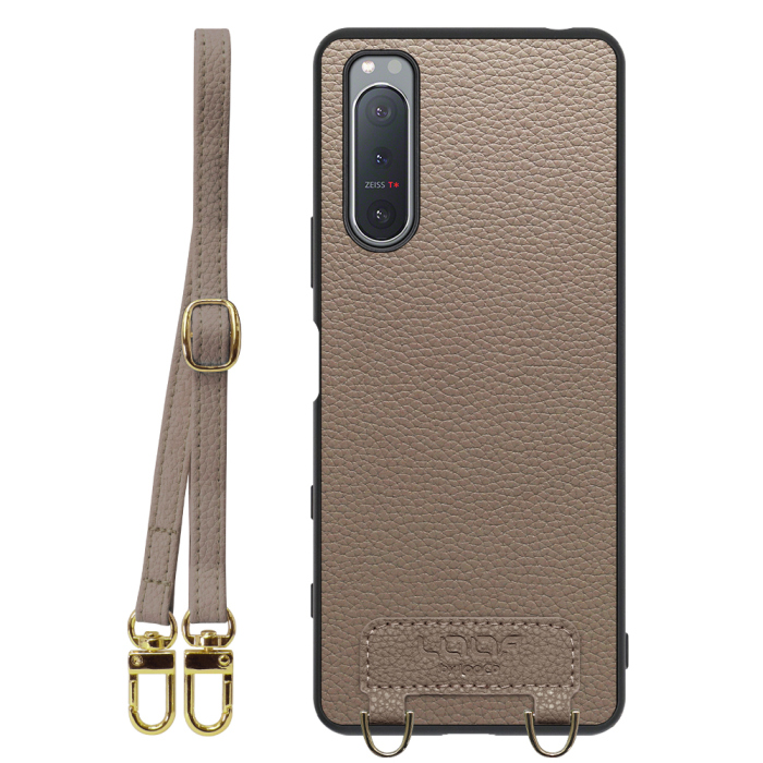 [ LOOF LUXURY-SHELL SHOULDER ] Xperia 5 II SO-52A / SOG02 / A002SO xperia5Ⅱ 5Ⅱ xperia5 ショルダーストラップ付き シンプルでスマート 本革 シェル型ケース ショルダー ストラップ スマホショルダー [ Xperia 5 II ]