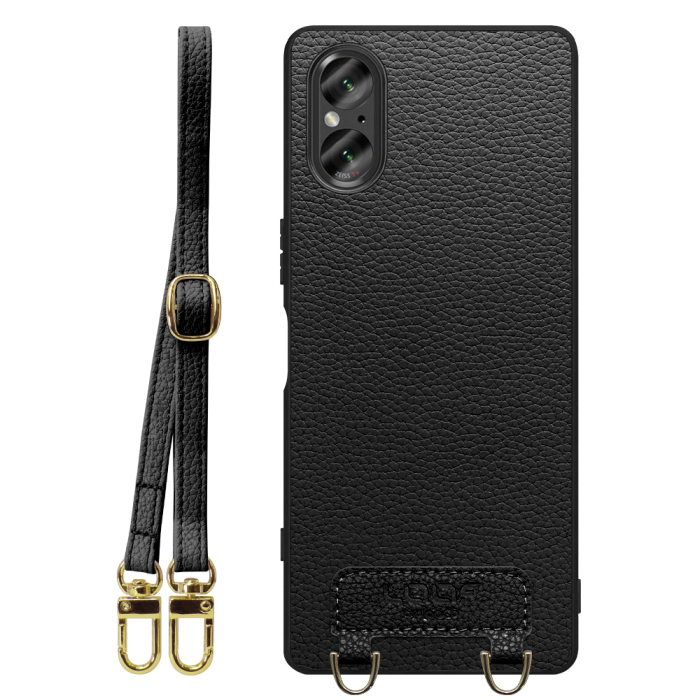[ LOOF LUXURY-SHELL SHOULDER ] Xperia 5 V SO-53D / SOG12 5V Xperia5V ショルダーストラップ付き シンプルでスマート 本革 シェル型ケース ショルダー ストラップ スマホショルダー [ Xperia 5 V ]