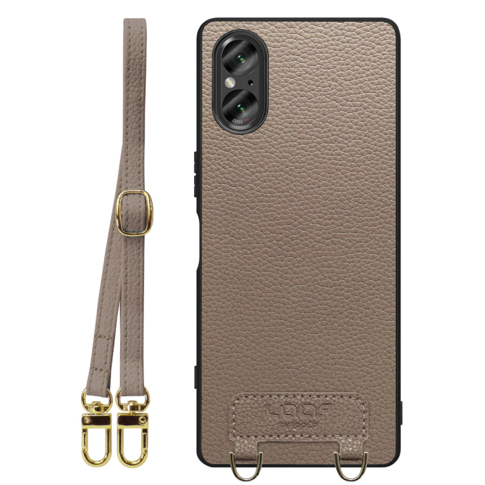[ LOOF LUXURY-SHELL SHOULDER ] Xperia 5 V SO-53D / SOG12 5V Xperia5V ショルダーストラップ付き シンプルでスマート 本革 シェル型ケース ショルダー ストラップ スマホショルダー [ Xperia 5 V ]