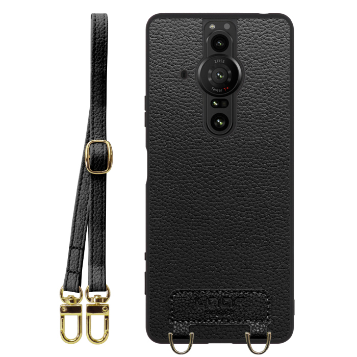 [ LOOF LUXURY-SHELL SHOULDER ] Xperia PRO-I XQ-BE42 proi xperiaproi ショルダーストラップ付き シンプルでスマート 本革 シェル型ケース ショルダー ストラップ スマホショルダー [ Xperia PRO-I ]