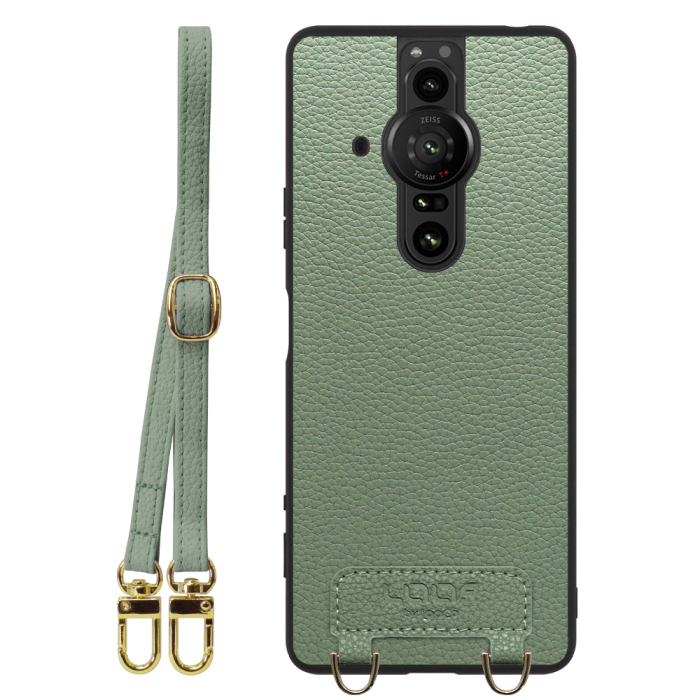 [ LOOF LUXURY-SHELL SHOULDER ] Xperia PRO-I XQ-BE42 proi xperiaproi ショルダーストラップ付き シンプルでスマート 本革 シェル型ケース ショルダー ストラップ スマホショルダー [ Xperia PRO-I ]