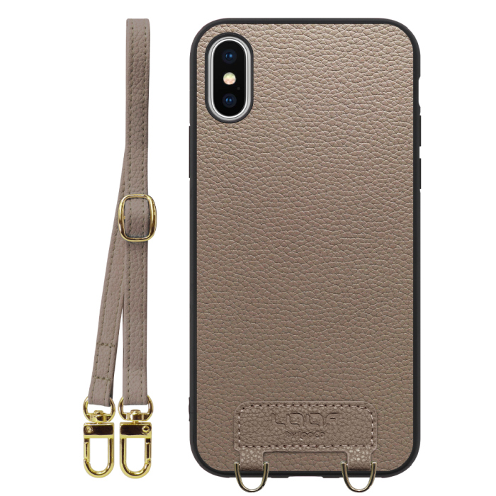 [ LOOF LUXURY-SHELL SHOULDER ] iPhone X / XS iPhonex iPhonexs ショルダーストラップ付き シンプルでスマート 本革 シェル型ケース ショルダー ストラップ スマホショルダー [ iPhone X / XS ]