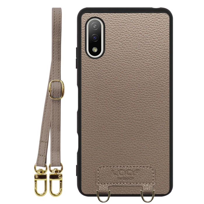 [ LOOF LUXURY-SHELL SHOULDER ] Xperia Ace II SO-41B aceⅡ ace2 ショルダーストラップ付き シンプルでスマート 本革 シェル型ケース ショルダー ストラップ スマホショルダー [ Xperia Ace Ⅱ ]