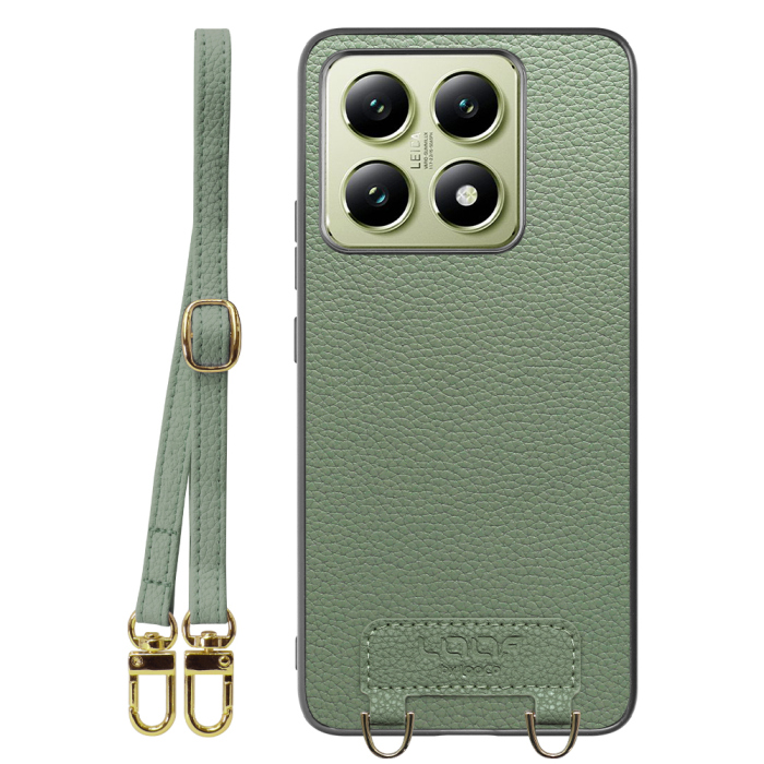 [ LOOF LUXURY-SHELL SHOULDER ] Xiaomi 14T XIG06 ショルダーストラップ付き シンプルでスマート 本革 シェル型ケース ショルダー ストラップ スマホショルダー [ Xiaomi 14T ]