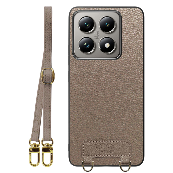 [ LOOF LUXURY-SHELL SHOULDER ] Xiaomi 14T Pro  14TPro ショルダーストラップ付き シンプルでスマート 本革 シェル型ケース ショルダー ストラップ スマホショルダー [ Xiaomi 14T Pro  ]