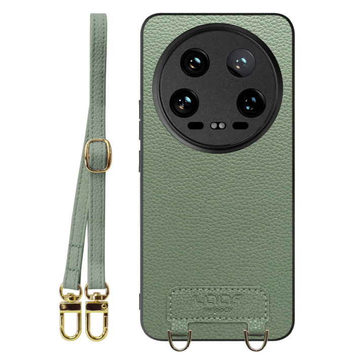 [ LOOF LUXURY-SHELL SHOULDER ] Xiaomi 14 Ultra  ショルダーストラップ付き シンプルでスマート 本革 シェル型ケース ショルダー ストラップ スマホショルダー [ Xiaomi 14 Ultra ]