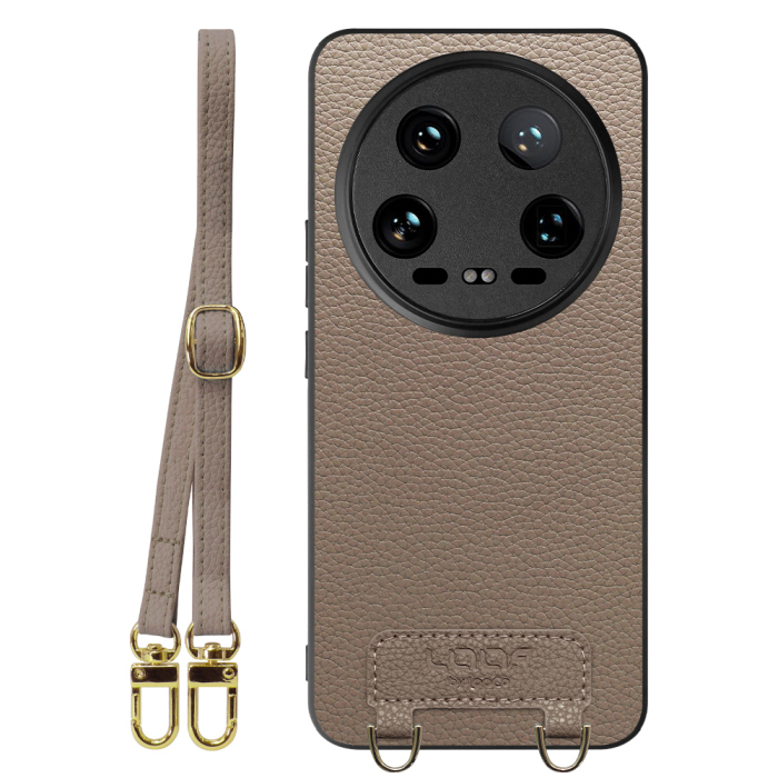 [ LOOF LUXURY-SHELL SHOULDER ] Xiaomi 14 Ultra  ショルダーストラップ付き シンプルでスマート 本革 シェル型ケース ショルダー ストラップ スマホショルダー [ Xiaomi 14 Ultra ]
