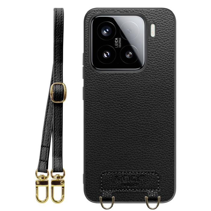 [ LOOF LUXURY-SHELL SHOULDER ] Xiaomi 15 シャオミ ショルダーストラップ付き シンプルでスマート 本革 シェル型ケース ショルダー ストラップ スマホショルダー [ Xiaomi 15 ]