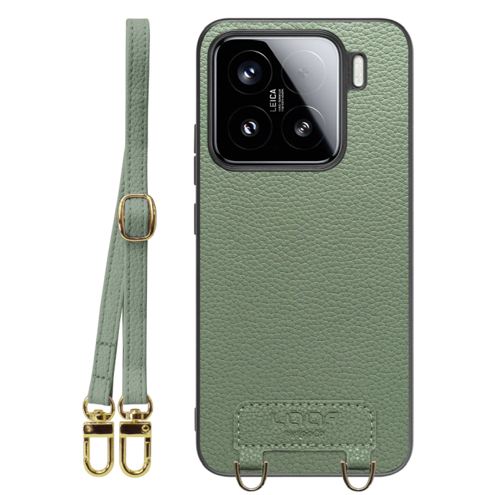 [ LOOF LUXURY-SHELL SHOULDER ] Xiaomi 15 シャオミ ショルダーストラップ付き シンプルでスマート 本革 シェル型ケース ショルダー ストラップ スマホショルダー [ Xiaomi 15 ]