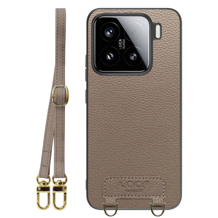 [ LOOF LUXURY-SHELL SHOULDER ] Xiaomi 15 シャオミ ショルダーストラップ付き シンプルでスマート 本革 シェル型ケース ショルダー ストラップ スマホショルダー [ Xiaomi 15 ]