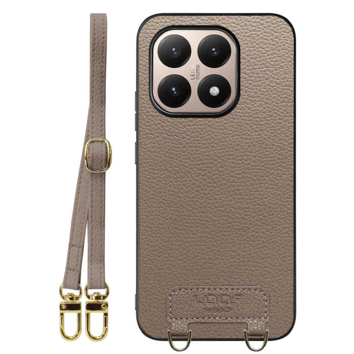[ LOOF LUXURY-SHELL SHOULDER ] Xiaomi 15T シャオミ 15T ショルダーストラップ付き シンプルでスマート 本革 シェル型ケース ショルダー ストラップ スマホショルダー [ Xiaomi 15T ]