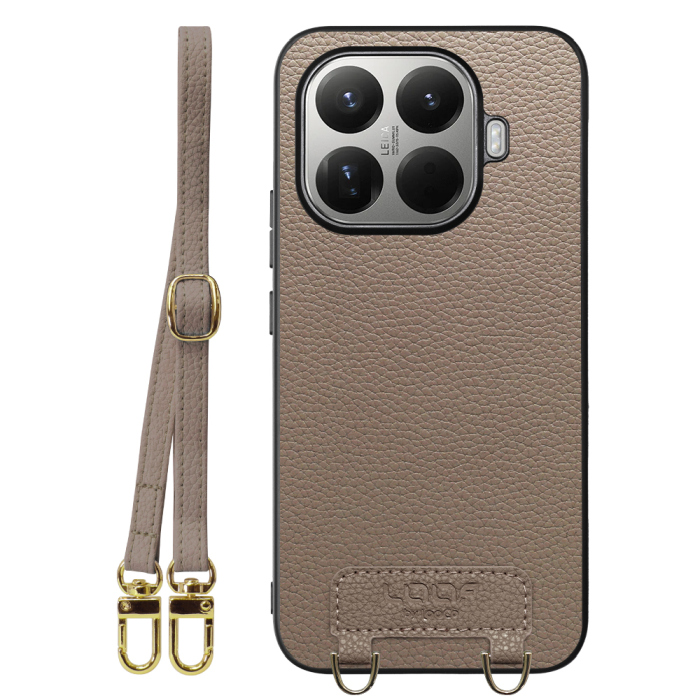 [ LOOF LUXURY-SHELL SHOULDER ] Xiaomi 15T Pro シャオミ 15T Pro ショルダーストラップ付き シンプルでスマート 本革 シェル型ケース ショルダー ストラップ スマホショルダー [ Xiaomi 15T Pro ]