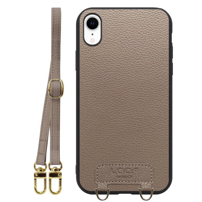 [ LOOF LUXURY-SHELL SHOULDER ] iPhone XR iPhonexr ショルダーストラップ付き シンプルでスマート 本革 シェル型ケース ショルダー ストラップ スマホショルダー [ iPhone XR ]