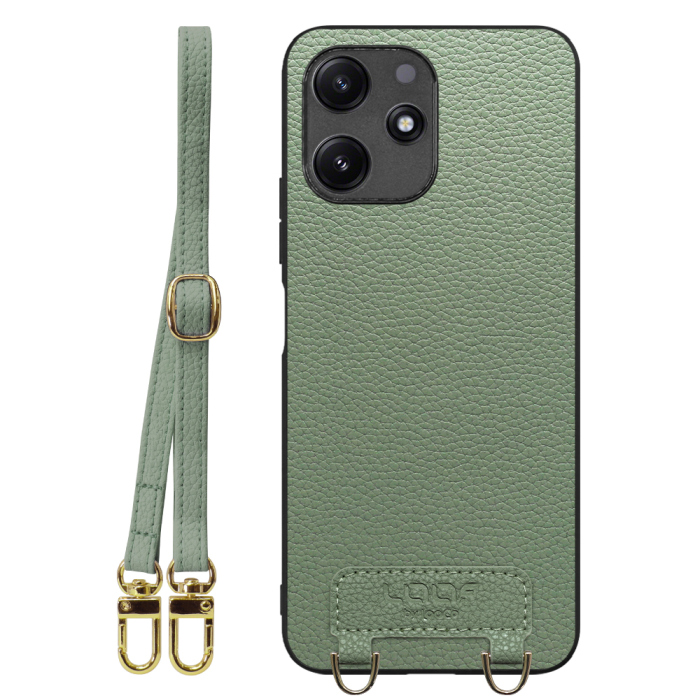 [ LOOF LUXURY-SHELL SHOULDER ] Xiaomi Redmi 12 5G XIG03 Redmi12 5G ショルダーストラップ付き シンプルでスマート 本革 シェル型ケース ショルダー ストラップ スマホショルダー [ Xiaomi Redmi 12 5G ]