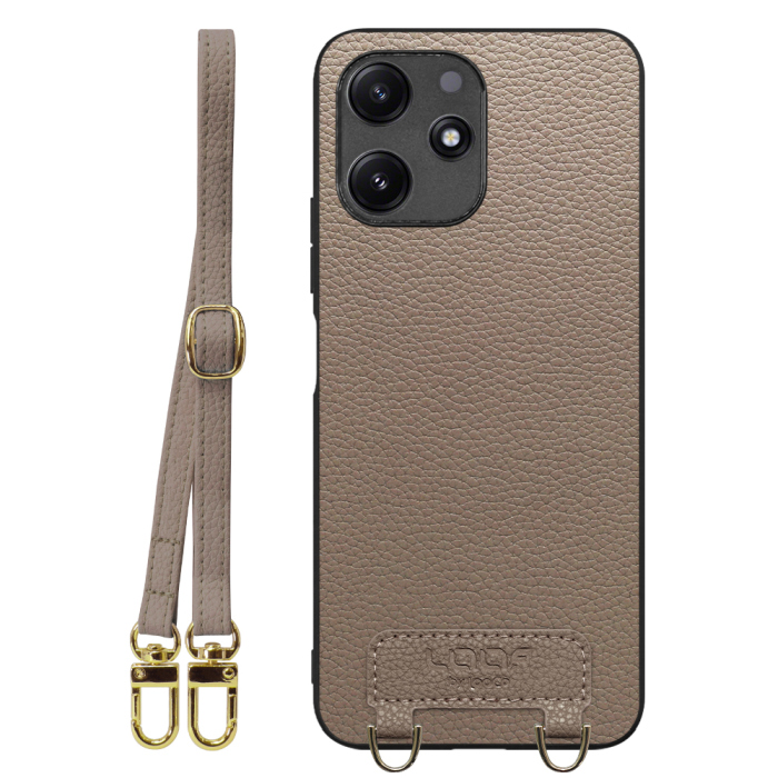 [ LOOF LUXURY-SHELL SHOULDER ] Xiaomi Redmi 12 5G XIG03 Redmi12 5G ショルダーストラップ付き シンプルでスマート 本革 シェル型ケース ショルダー ストラップ スマホショルダー [ Xiaomi Redmi 12 5G ]
