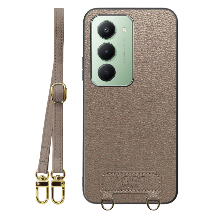 [ LOOF LUXURY-SHELL SHOULDER ] Xiaomi REDMI 15 5G  ショルダーストラップ付き シンプルでスマート 本革 シェル型ケース ショルダー ストラップ スマホショルダー [ Xiaomi REDMI 15 5G ]