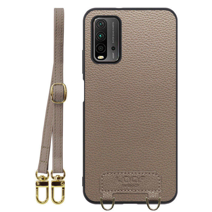 [ LOOF LUXURY-SHELL SHOULDER ] Xiaomi Redmi 9T redmi9t ショルダーストラップ付き シンプルでスマート 本革 シェル型ケース ショルダー ストラップ スマホショルダー [ Redmi 9T ]