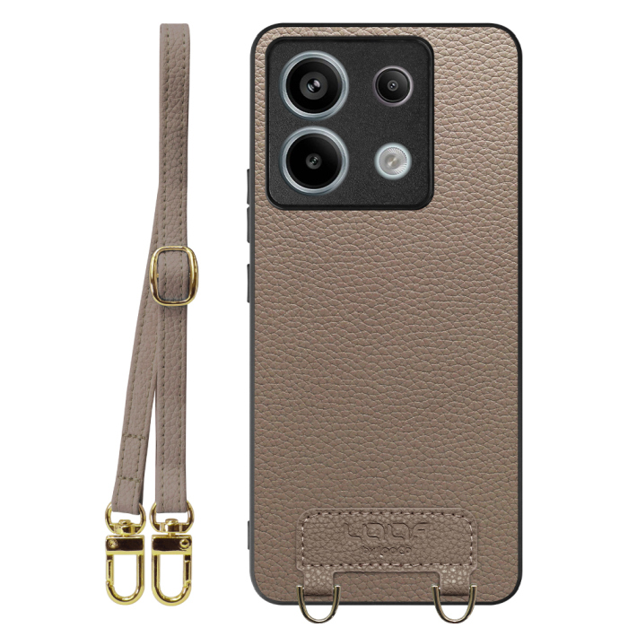 [ LOOF LUXURY-SHELL SHOULDER ] Redmi Note 13 Pro 5G  ショルダーストラップ付き シンプルでスマート 本革 シェル型ケース ショルダー ストラップ スマホショルダー [ Redmi Note 13 Pro 5G ]