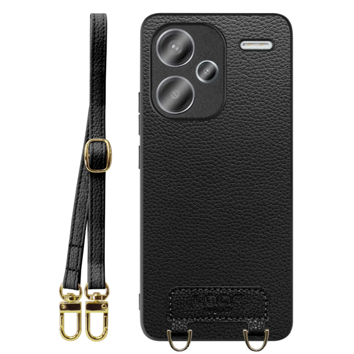 [ LOOF LUXURY-SHELL SHOULDER ] Xiaomi Redmi Note 13 Pro+ 5G  ショルダーストラップ付き シンプルでスマート 本革 シェル型ケース ショルダー ストラップ スマホショルダー [ Redmi Note 13 Pro+ 5G ]