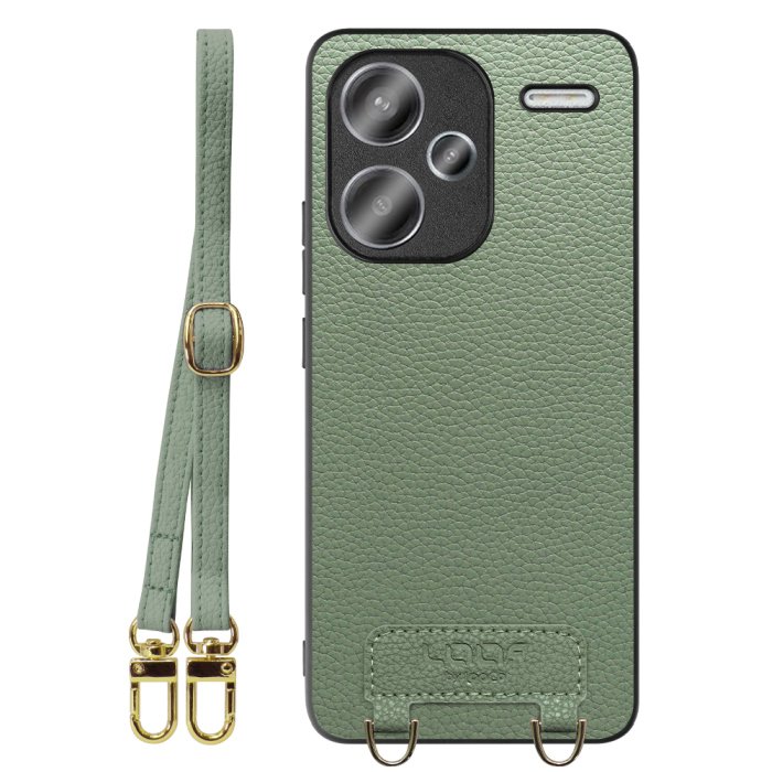 [ LOOF LUXURY-SHELL SHOULDER ] Xiaomi Redmi Note 13 Pro+ 5G  ショルダーストラップ付き シンプルでスマート 本革 シェル型ケース ショルダー ストラップ スマホショルダー [ Redmi Note 13 Pro+ 5G ]