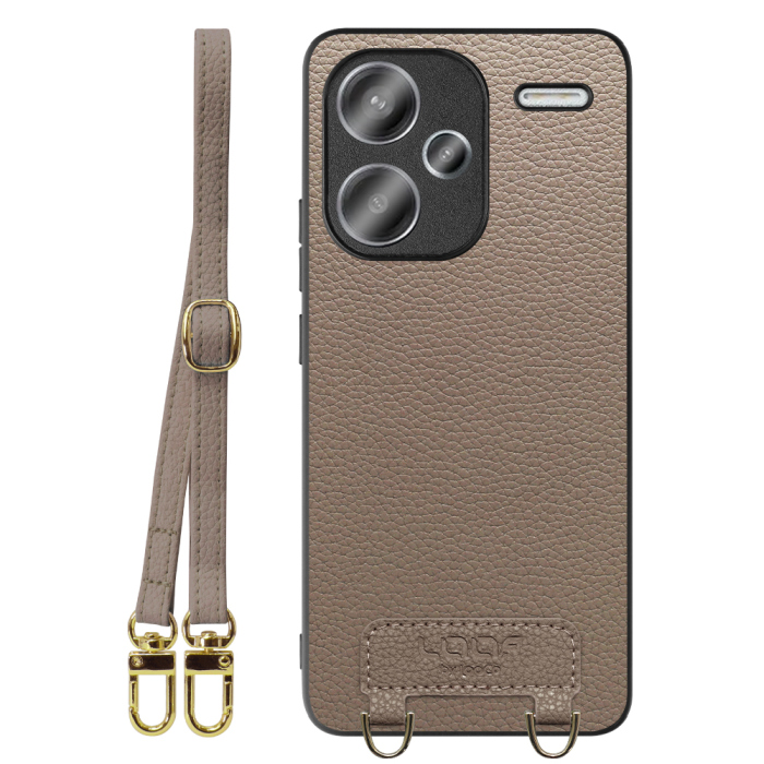 [ LOOF LUXURY-SHELL SHOULDER ] Xiaomi Redmi Note 13 Pro+ 5G  ショルダーストラップ付き シンプルでスマート 本革 シェル型ケース ショルダー ストラップ スマホショルダー [ Redmi Note 13 Pro+ 5G ]