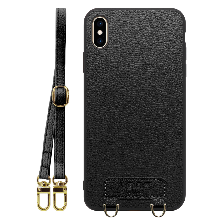 [ LOOF LUXURY-SHELL SHOULDER ] iPhone XS Max iPhonexsmax xsmax ショルダーストラップ付き シンプルでスマート 本革 シェル型ケース ショルダー ストラップ スマホショルダー [ iPhone XS Max ]