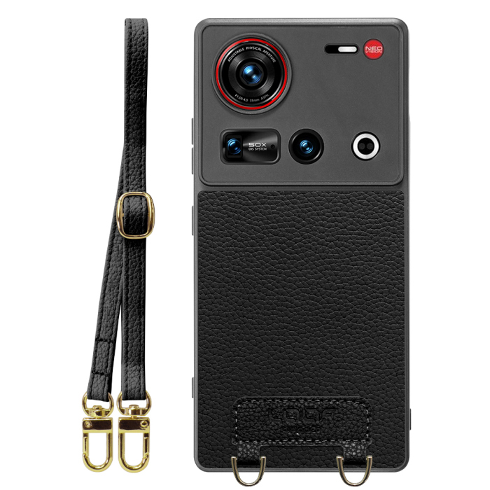 [ LOOF LUXURY-SHELL SHOULDER ] nubia Z70 Ultra ZTE ショルダーストラップ付き シンプルでスマート 本革 シェル型ケース ショルダー ストラップ スマホショルダー [ nubia Z70 Ultra / Z70S Ultra ]