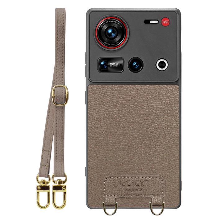 [ LOOF LUXURY-SHELL SHOULDER ] nubia Z70 Ultra ZTE ショルダーストラップ付き シンプルでスマート 本革 シェル型ケース ショルダー ストラップ スマホショルダー [ nubia Z70 Ultra / Z70S Ultra ]
