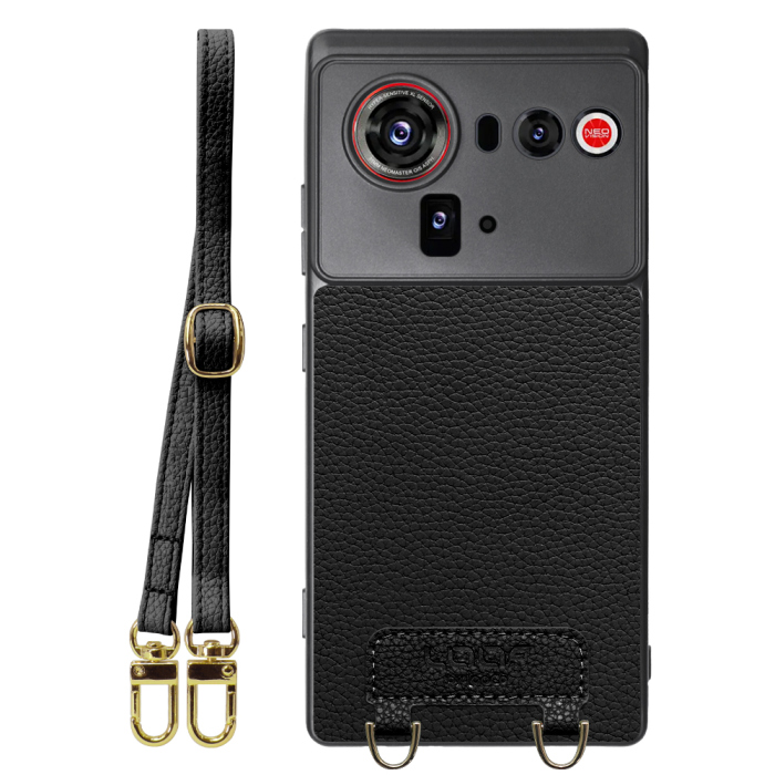 [ LOOF LUXURY-SHELL SHOULDER ] nubia Z80 Ultra NX741J ショルダーストラップ付き シンプルでスマート 本革 シェル型ケース ショルダー ストラップ スマホショルダー [ nubia Z80 Ultra ]