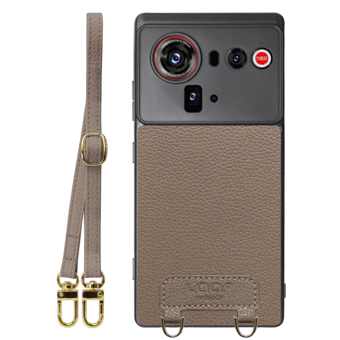 [ LOOF LUXURY-SHELL SHOULDER ] nubia Z80 Ultra NX741J ショルダーストラップ付き シンプルでスマート 本革 シェル型ケース ショルダー ストラップ スマホショルダー [ nubia Z80 Ultra ]