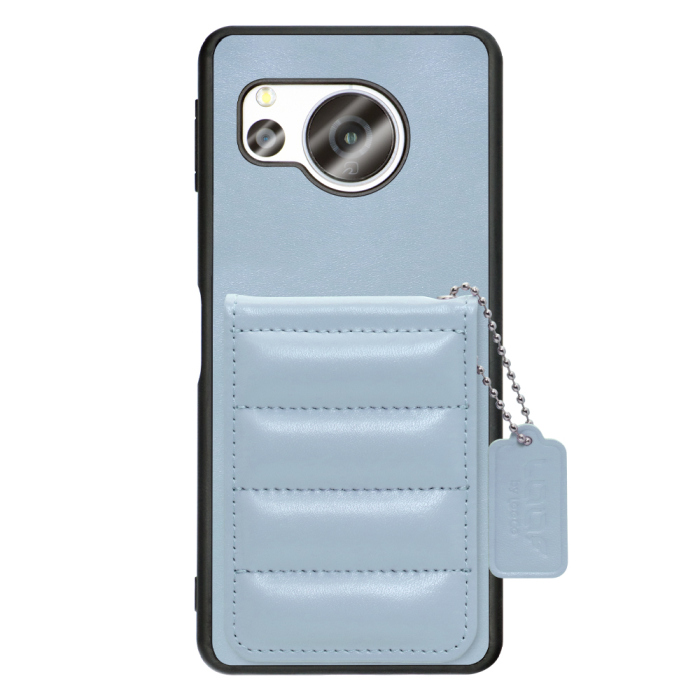 [ LOOF SWEET-SHELL CARD ] AQUOS sense8 SH-54D / SHG11 sense 8 スマホケース キルティング加工のカードケース付き マグネット内蔵 カード収納 本革 レザータグ＆チェーン付き パステルカラー [ AQUOS sense8 ]