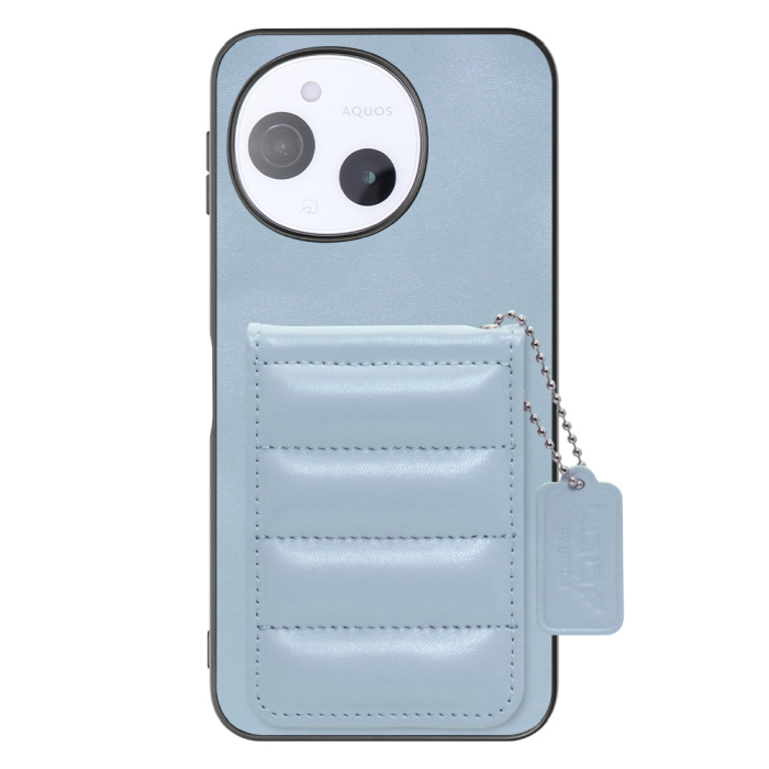 [ LOOF SWEET-SHELL CARD ] AQUOS sense9 SH-53E SHG14 SH-M2 SH-53F SH-M33 スマホケース キルティング加工のカードケース付き マグネット内蔵 カード収納 本革 レザータグ＆チェーン付き パステルカラー [ AQUOS sense9 / sense10 ]