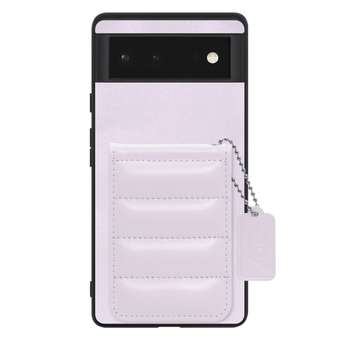 [ LOOF SWEET-SHELL CARD ] Google Pixel 6 googlepixel6 pixel6 ピクセル6 スマホケース キルティング加工のカードケース付き マグネット内蔵 カード収納 本革 レザータグ＆チェーン付き パステルカラー [ Google Pixel 6 ]