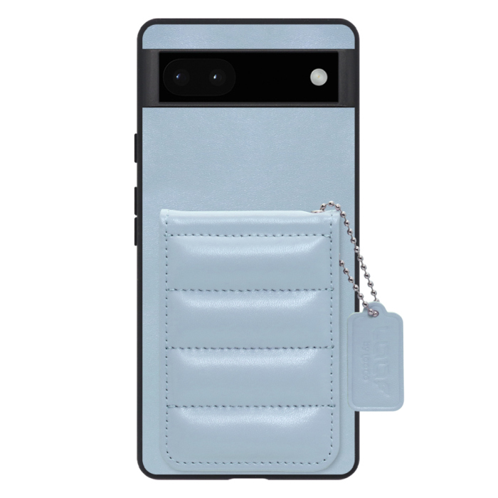 [ LOOF SWEET-SHELL CARD ] Google Pixel 6a googlepixel6a pixel6a スマホケース キルティング加工のカードケース付き マグネット内蔵 カード収納 本革 レザータグ＆チェーン付き パステルカラー [ Google Pixel 6a ]