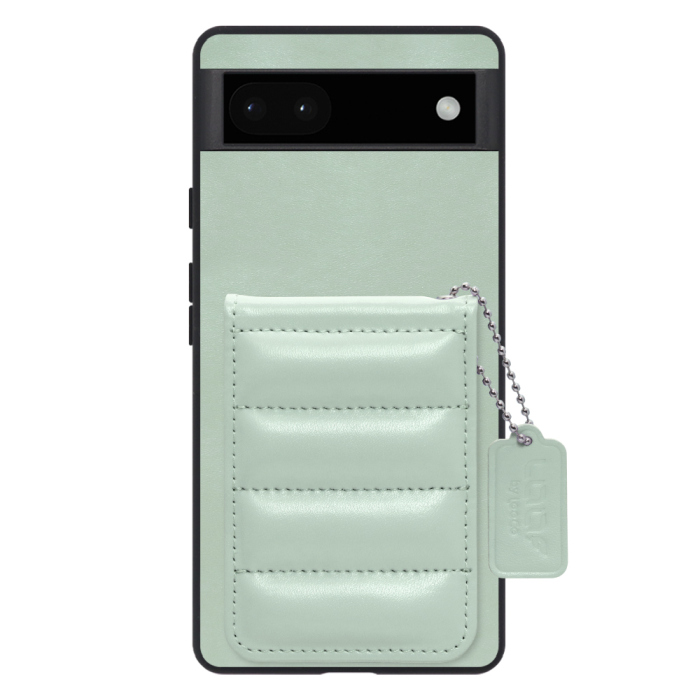 [ LOOF SWEET-SHELL CARD ] Google Pixel 6a googlepixel6a pixel6a スマホケース キルティング加工のカードケース付き マグネット内蔵 カード収納 本革 レザータグ＆チェーン付き パステルカラー [ Google Pixel 6a ]