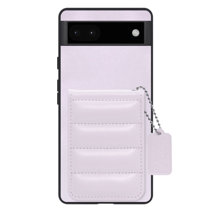 [ LOOF SWEET-SHELL CARD ] Google Pixel 6a googlepixel6a pixel6a スマホケース キルティング加工のカードケース付き マグネット内蔵 カード収納 本革 レザータグ＆チェーン付き パステルカラー [ Google Pixel 6a ]