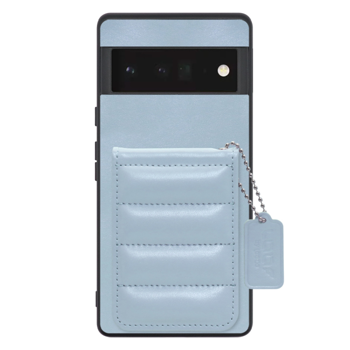 [ LOOF SWEET-SHELL CARD ] Google Pixel 6 Pro Googlepixel6pro 6pro プロ ピクセル6pro スマホケース キルティング加工のカードケース付き マグネット内蔵 カード収納 本革 レザータグ＆チェーン付き パステルカラー [ Google Pixel 6 Pro ]