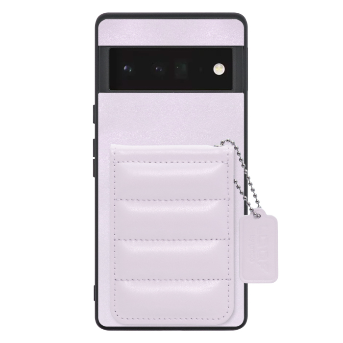 [ LOOF SWEET-SHELL CARD ] Google Pixel 6 Pro Googlepixel6pro 6pro プロ ピクセル6pro スマホケース キルティング加工のカードケース付き マグネット内蔵 カード収納 本革 レザータグ＆チェーン付き パステルカラー [ Google Pixel 6 Pro ]
