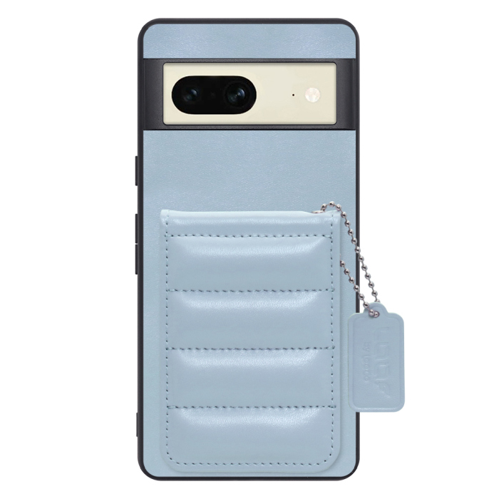 [ LOOF SWEET-SHELL CARD ] Google pixel 7 googlepixel7 pixel7 ピクセル7 スマホケース キルティング加工のカードケース付き マグネット内蔵 カード収納 本革 レザータグ＆チェーン付き パステルカラー [ Google Pixel 7 ]