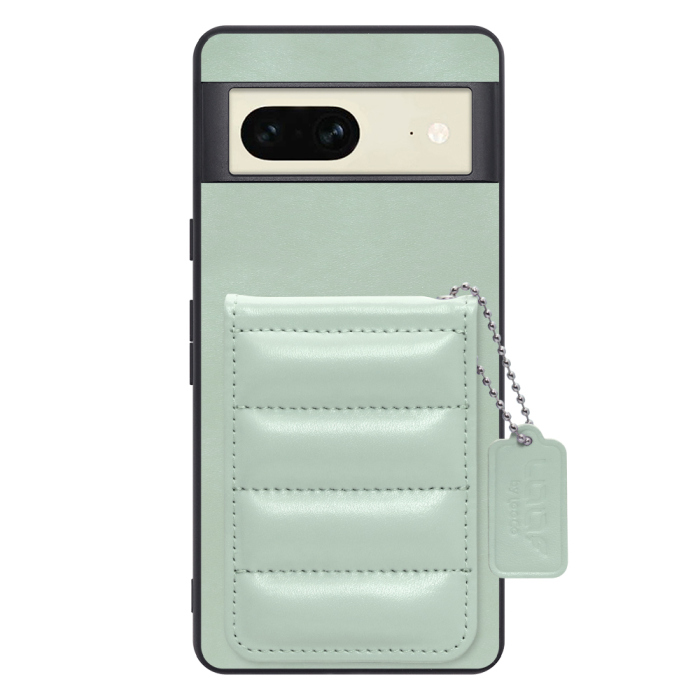 [ LOOF SWEET-SHELL CARD ] Google pixel 7 googlepixel7 pixel7 ピクセル7 スマホケース キルティング加工のカードケース付き マグネット内蔵 カード収納 本革 レザータグ＆チェーン付き パステルカラー [ Google Pixel 7 ]