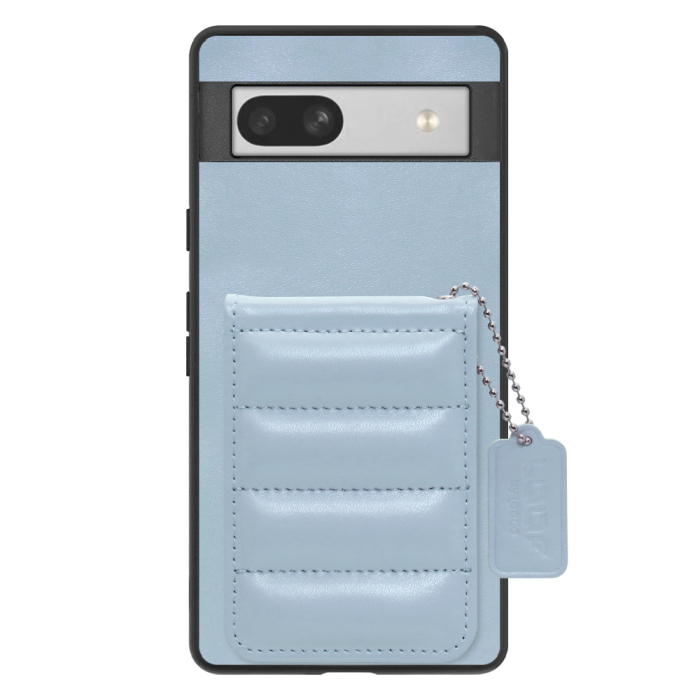 [ LOOF SWEET-SHELL CARD ] Google Pixel 7a googlepixel7a pixel7a スマホケース キルティング加工のカードケース付き マグネット内蔵 カード収納 本革 レザータグ＆チェーン付き パステルカラー [ Google Pixel 7a ]