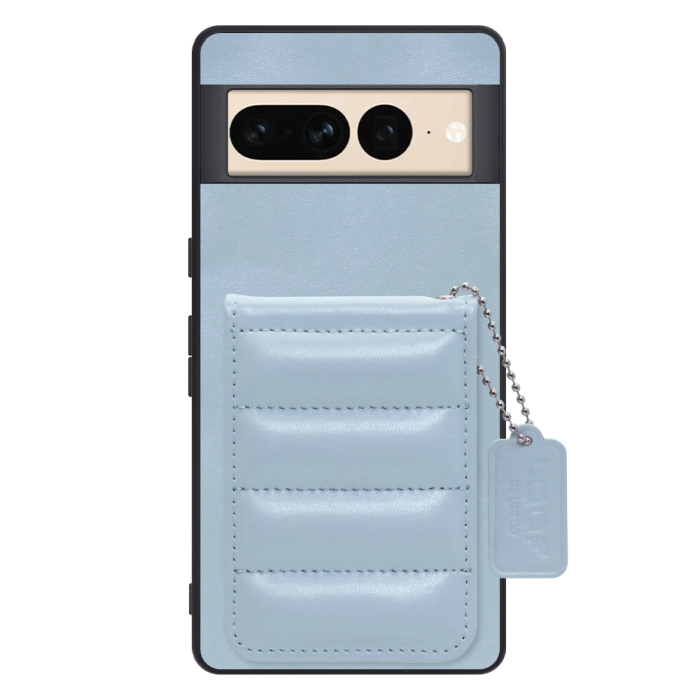 [ LOOF SWEET-SHELL CARD ] Google pixel 7 Pro googlepixel7pro 7pro プロ ピクセル7pro スマホケース キルティング加工のカードケース付き マグネット内蔵 カード収納 本革 レザータグ＆チェーン付き パステルカラー [ Google Pixel 7 Pro ]