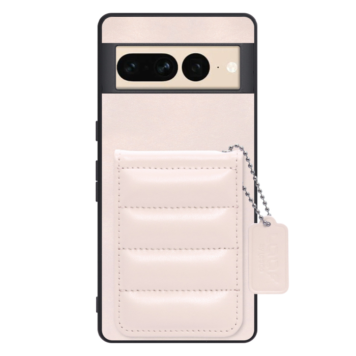 [ LOOF SWEET-SHELL CARD ] Google pixel 7 Pro googlepixel7pro 7pro プロ ピクセル7pro スマホケース キルティング加工のカードケース付き マグネット内蔵 カード収納 本革 レザータグ＆チェーン付き パステルカラー [ Google Pixel 7 Pro ]