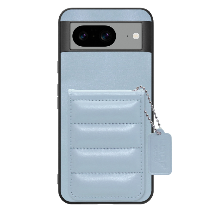 [ LOOF SWEET-SHELL CARD ] Google pixel 8 googlepixel8 Pixel8 ピクセル8 スマホケース キルティング加工のカードケース付き マグネット内蔵 カード収納 本革 レザータグ＆チェーン付き パステルカラー [ Google Pixel 8 ]