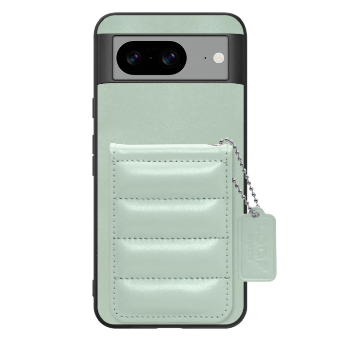 [ LOOF SWEET-SHELL CARD ] Google pixel 8 googlepixel8 Pixel8 ピクセル8 スマホケース キルティング加工のカードケース付き マグネット内蔵 カード収納 本革 レザータグ＆チェーン付き パステルカラー [ Google Pixel 8 ]